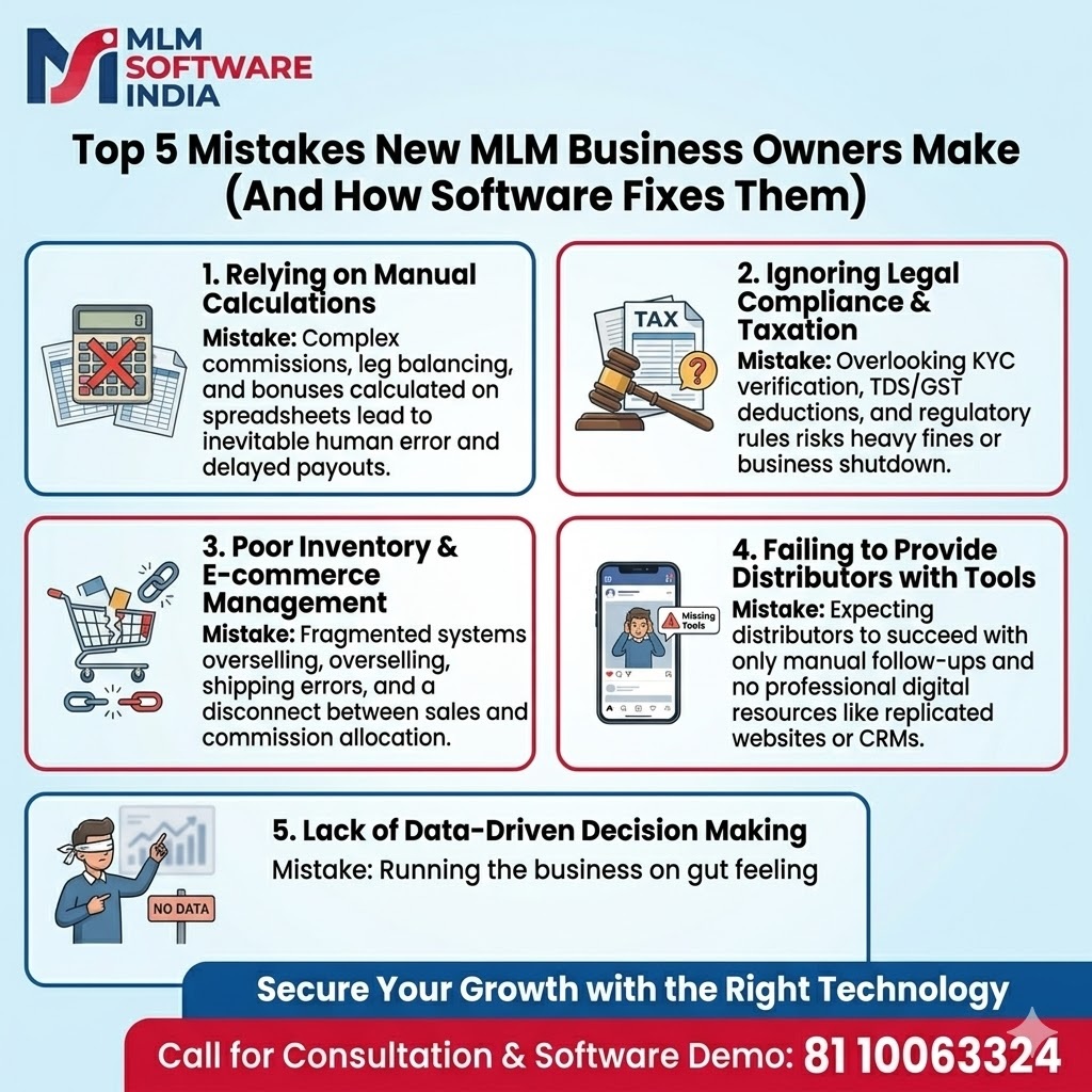 Top 5 Mistakes New MLM Business Owners Make (And How Software Fixes Them)